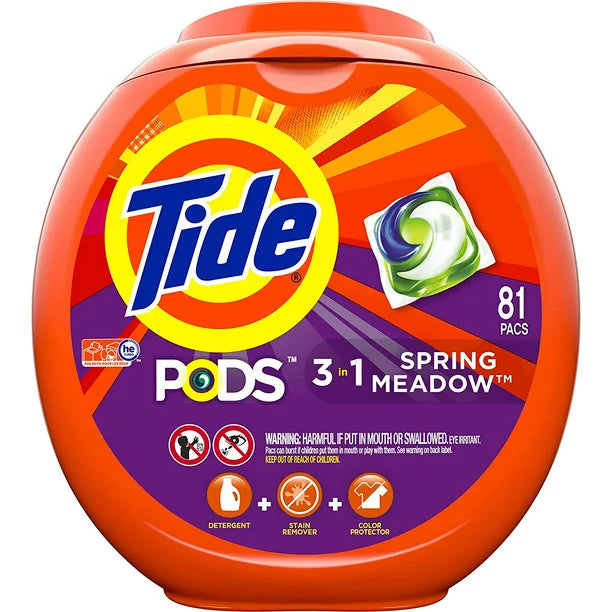 Tide Pods 3in1 Spring Meadow 81ct (1.86kg)