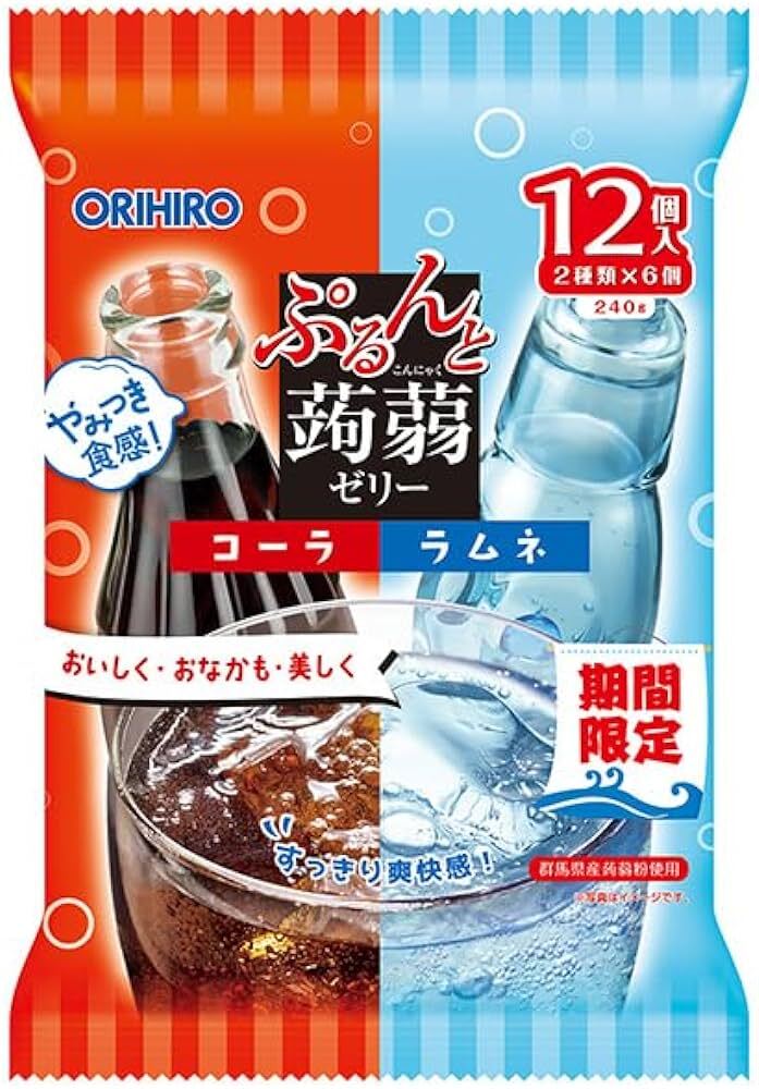 Orihiro Konjac Jelly Cola & Ramune 12P (240g)