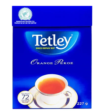 Tetley 橙白毫茶 72 瓶 (227 克)