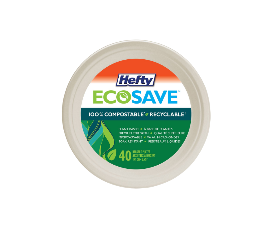 Hefty Ecosave Paper Plates 10 inch (40's)