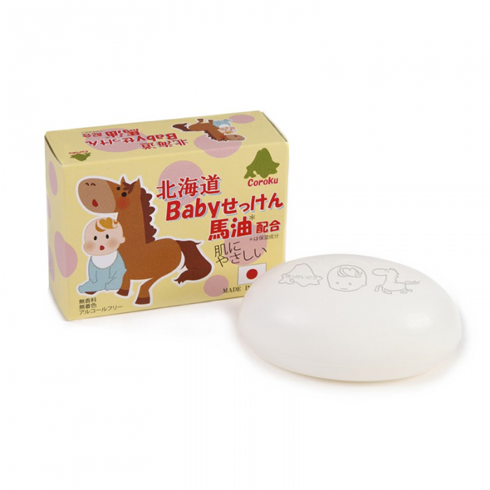 Savon à l'huile pour bébé cheval Hokkaido 80 g