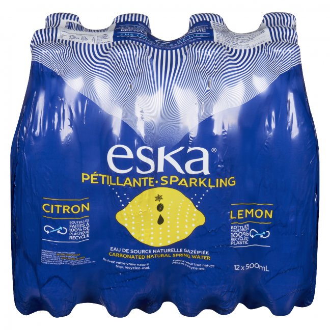 ESKA Sparkling Water 12 Bottle Lemon (500ml)