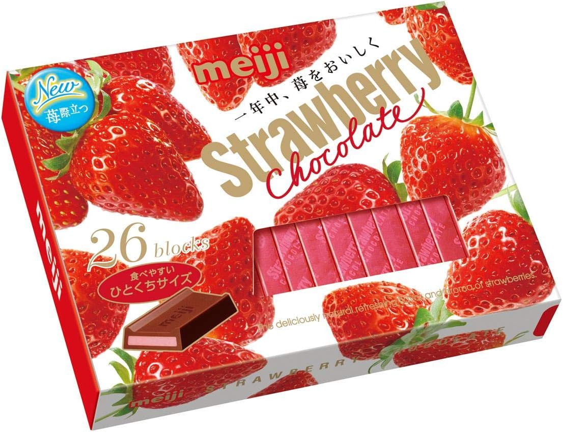 Coffret de chocolat à la fraise Meiji (120 g)