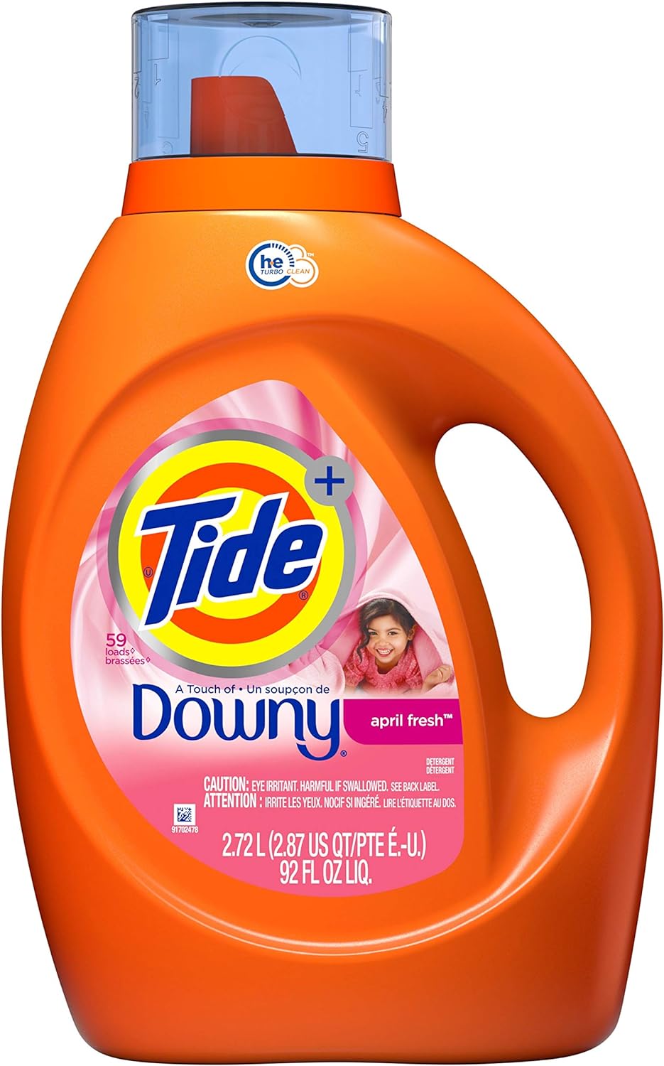 Tide Liquid Laundry Detergent High Efficiency W/Downy April Fresh 59 Ld (2.72L)