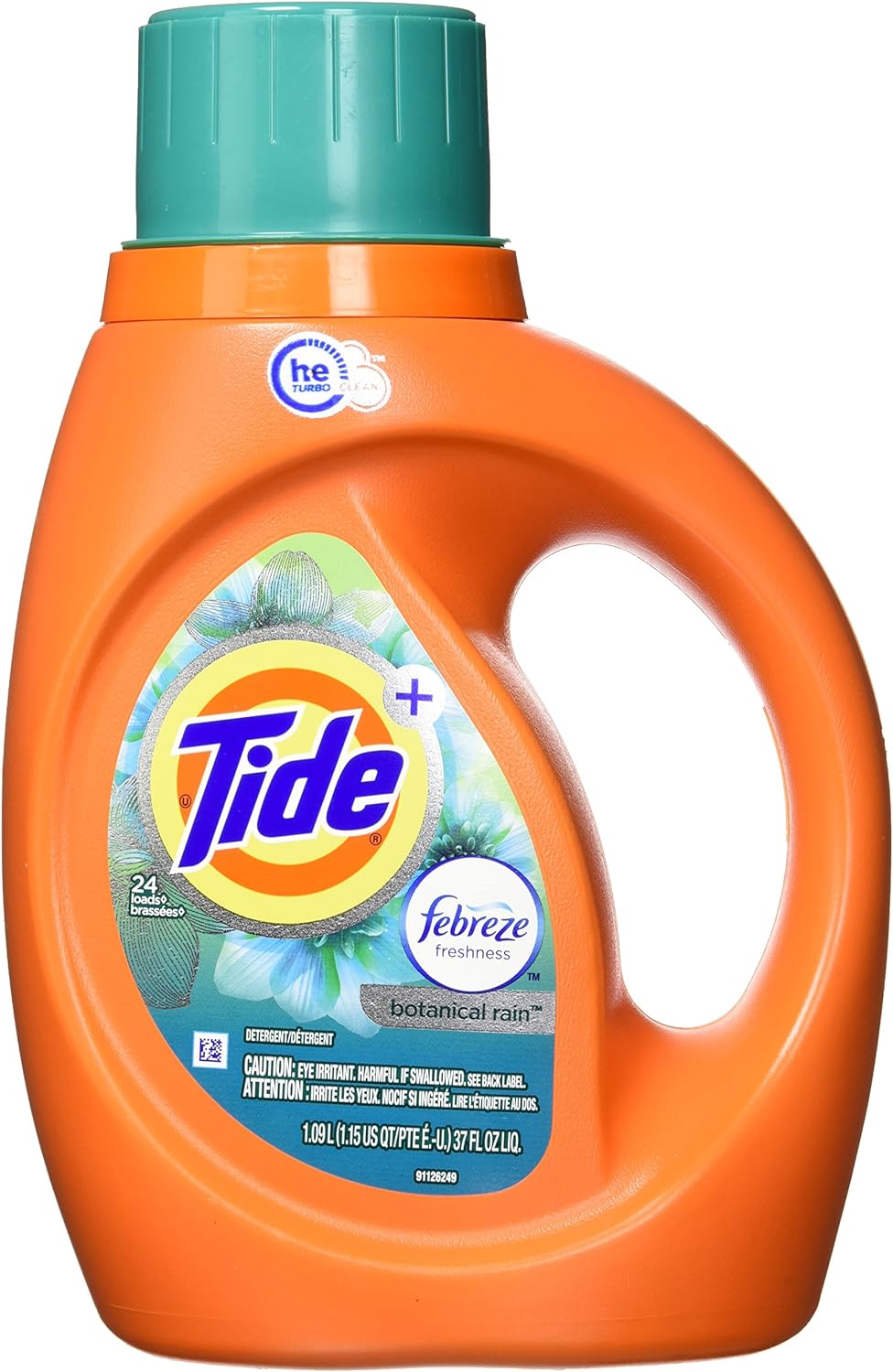 Tide Liquid Laundry Detergent High Efficiency Febreze Botanical Rain 24 Ld (1.09L)