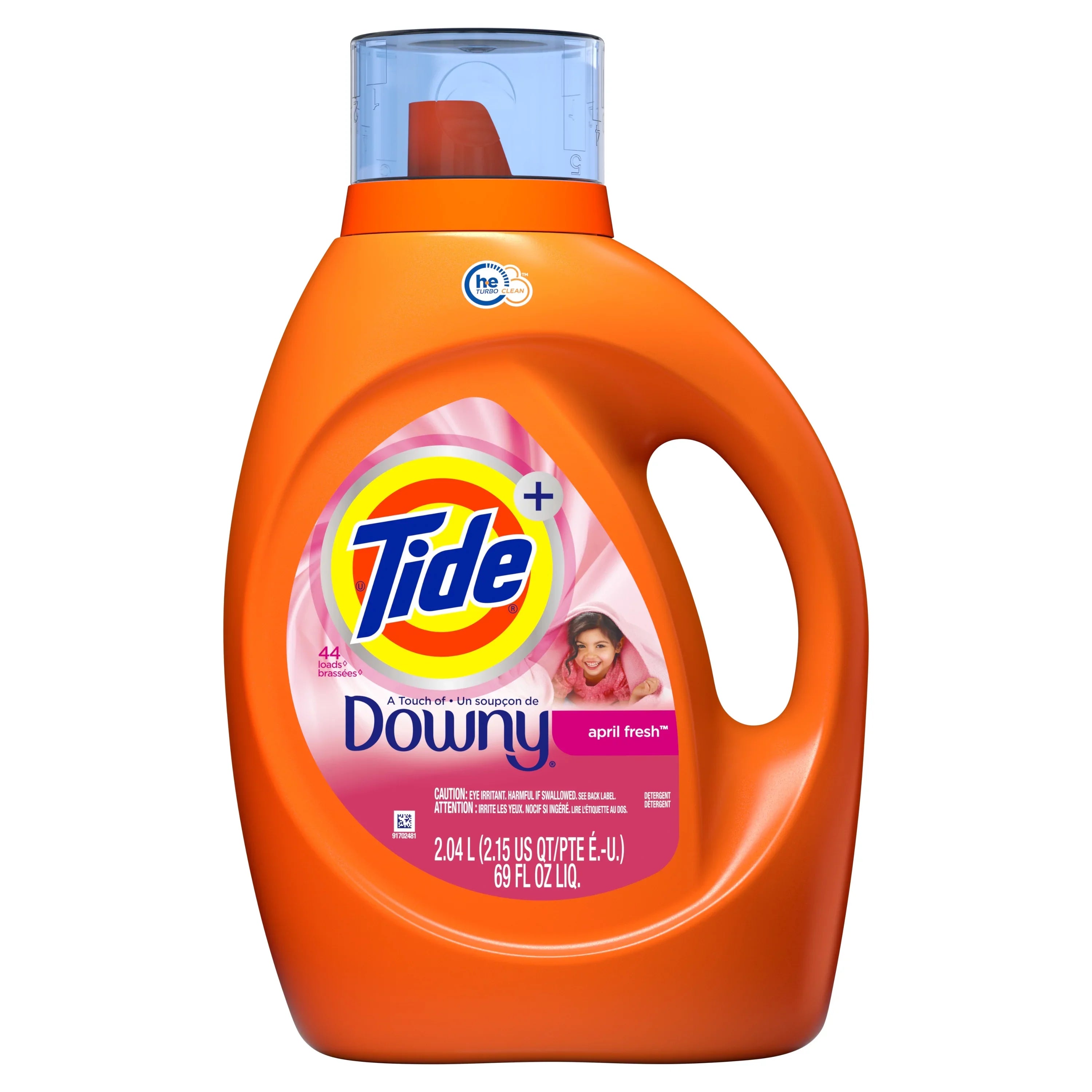 Tide Liquid Laundry Detergent High Efficiency Downy April Fresh 44 Ld (2.04L)