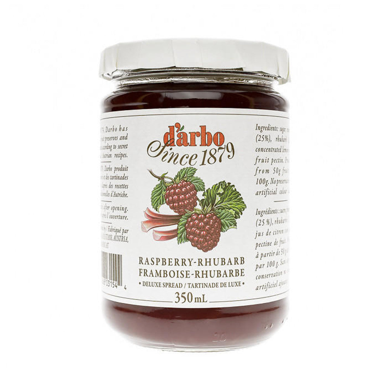 Darbo Raspberry Rhubarb Spread (350ml)