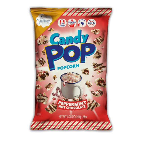 Popcorn au chocolat chaud à la menthe poivrée Candy Pop (149 g)