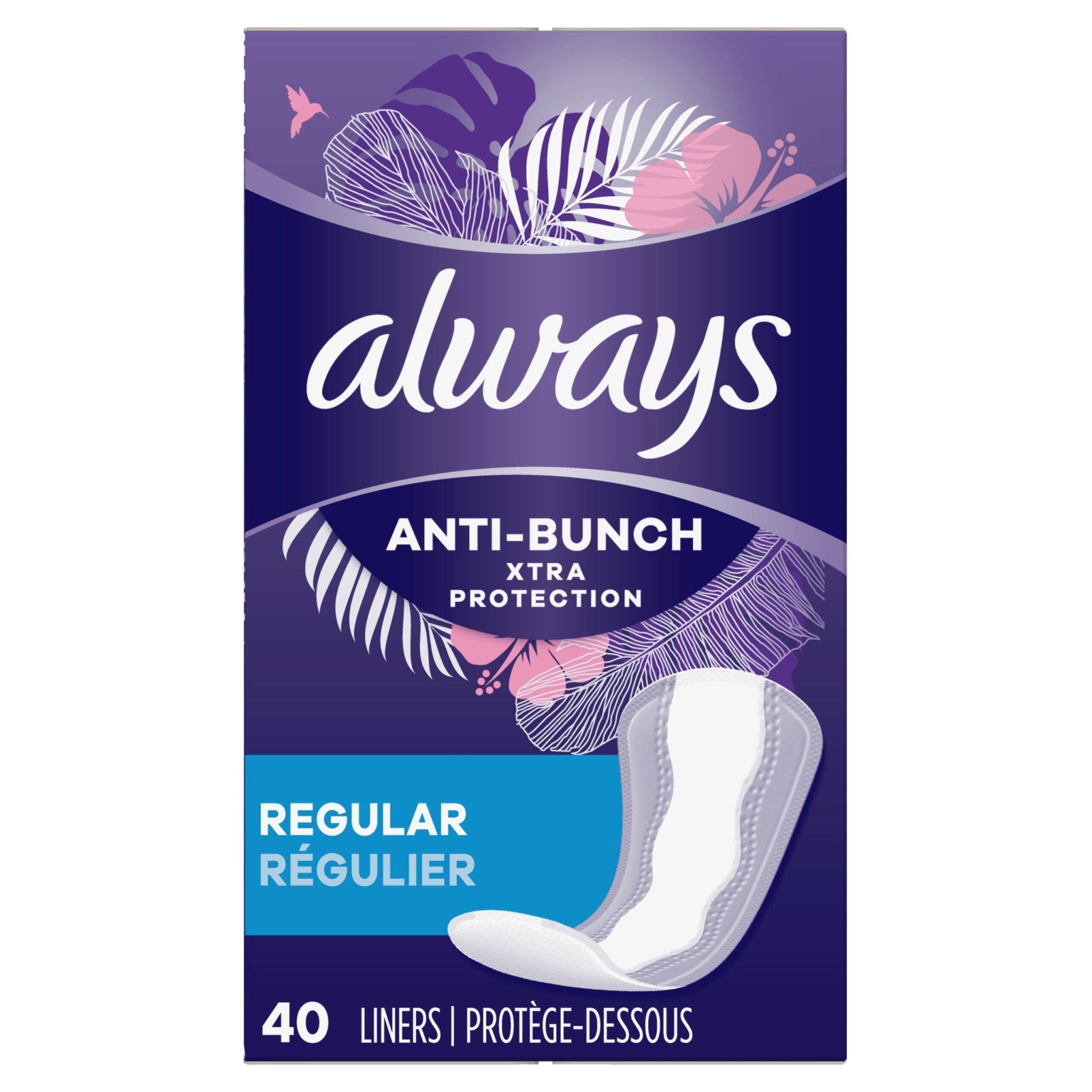 Always Anti - B Xtra Protection Regular Liners (40's) - Brandco Direct Inc