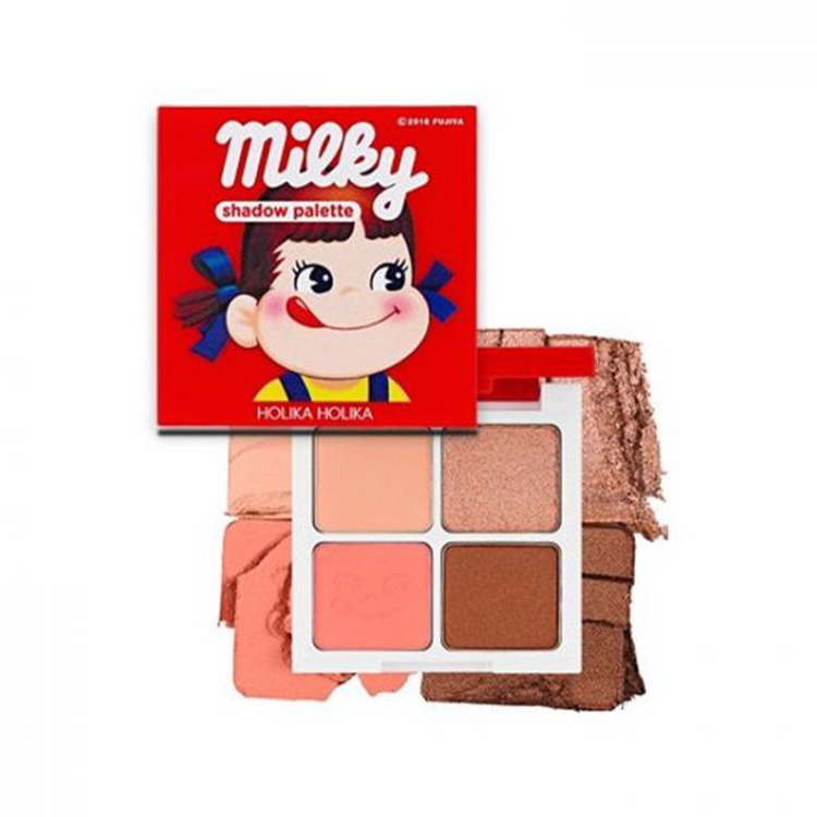 Précommandez la palette de fards à paupières quatre couleurs Fujia Milk Girl de HOLIKA HOLIKA X PEKO