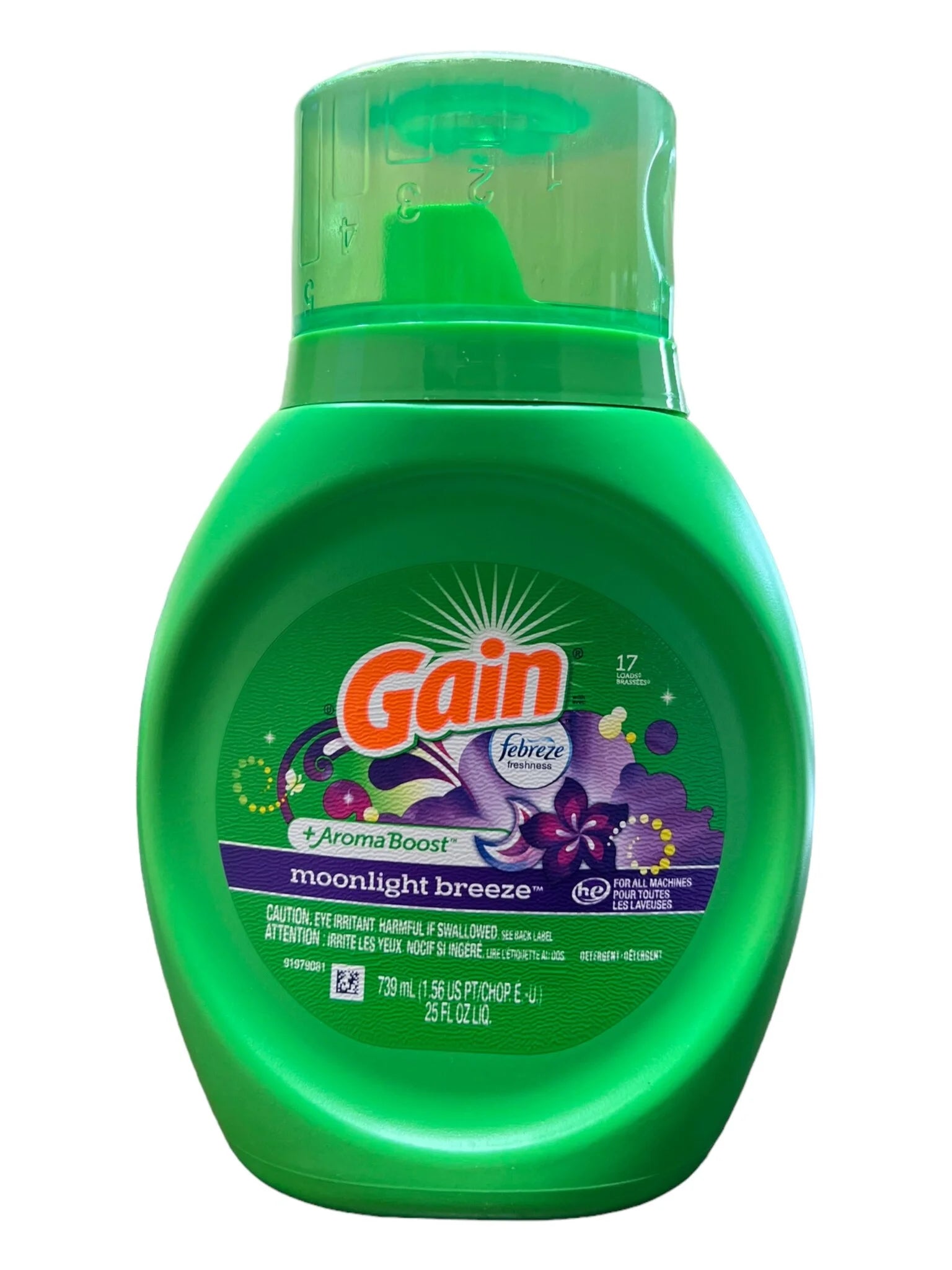 Gain Liquid Laundry Detergent Febrez Moonlight Breeze Detergent 17 Loads(739ml)