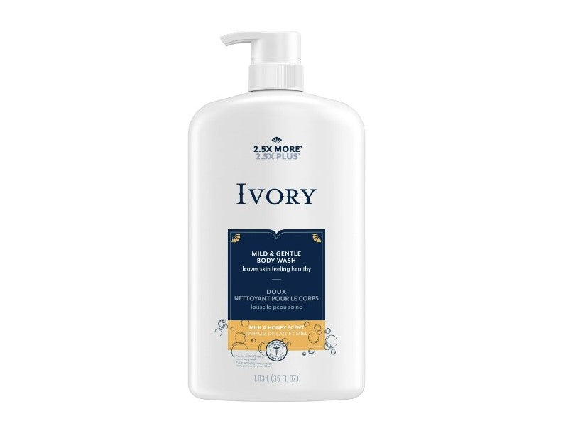 Ivory Mild &amp; Gentle Gel Douche Parfum Lait et Miel (1,03 L)