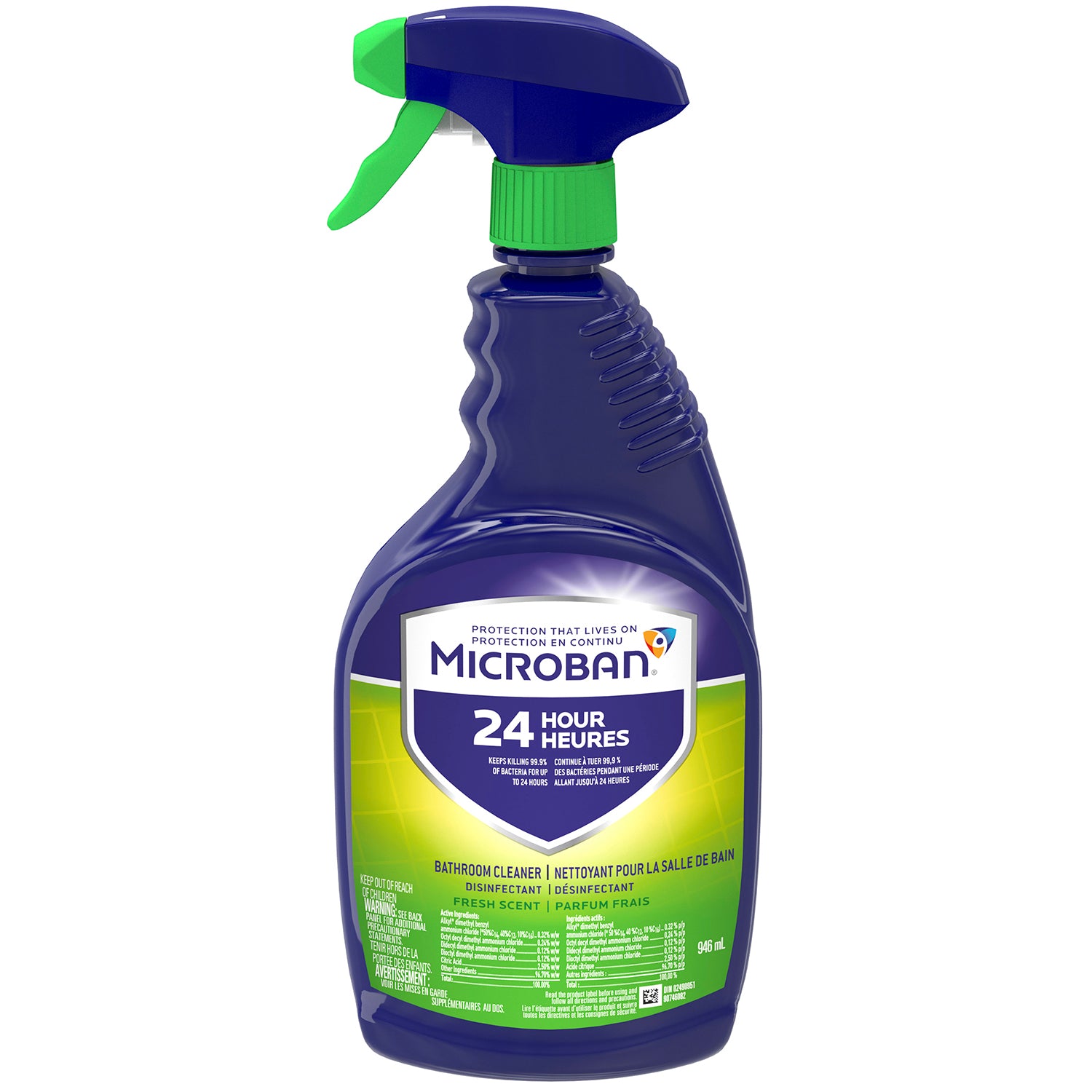 Microban 24HR BT BATHROOM Clean&Sanit Spray 946ml