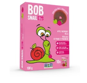 Rouleaux de fruits aux pommes et aux fraises Bob Snail, 6 paquets (100 g)