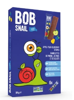 Bob Snail Apple Pear Blueberry Fruit Stripe 6 Packs (84g)