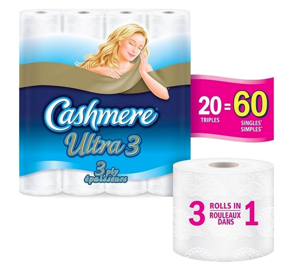 Cashmere Toilet Paper 20DR=60R 3Ply 248s (20Rolls)