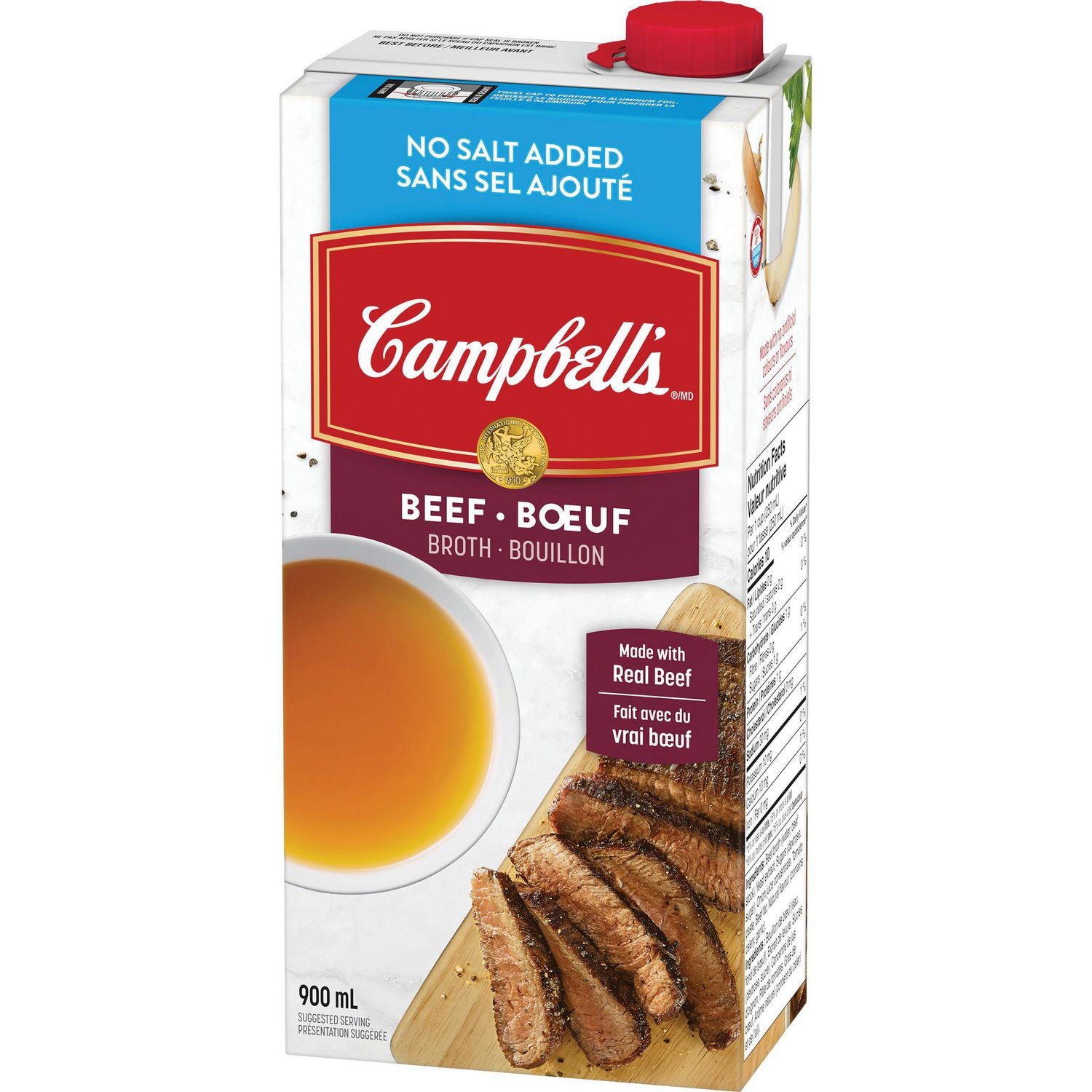 Campbell's Beef Broth No Salt (900ml)