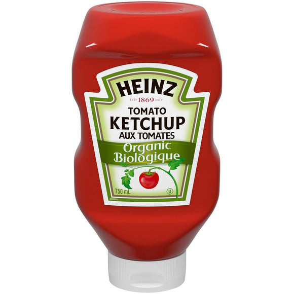 Heinz ketchup Organic Upside down Large (750ml) | Brandco Direct Inc