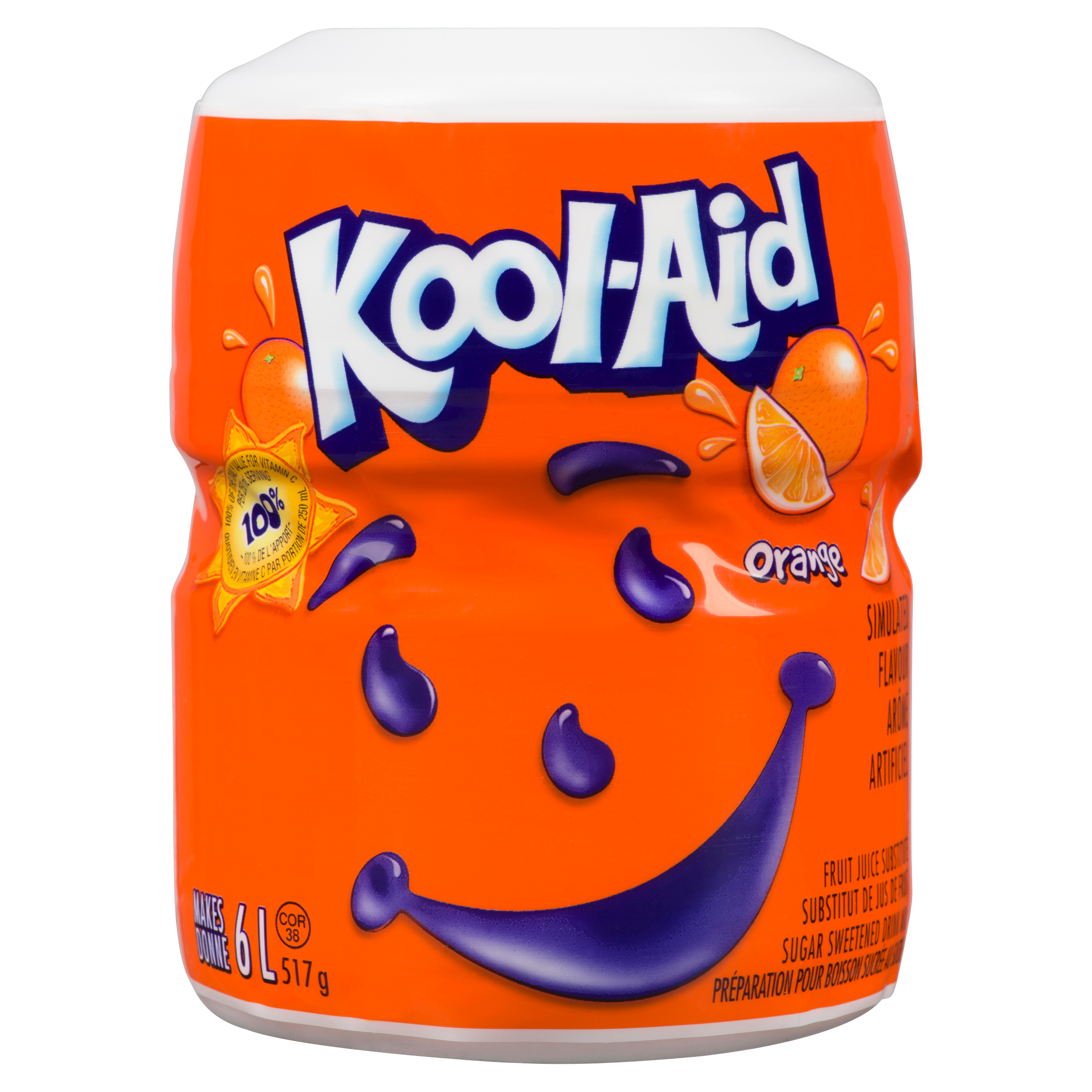 Kraft Kool-Aid Sugar Sweetened Drink Mix Orange (517g)
