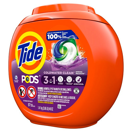 Tide Pods Detergent Spring Mea 3in1 57ct (1.41kg)