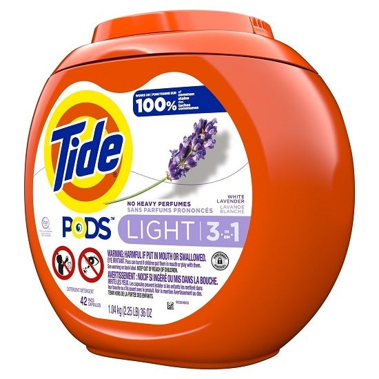 Tide Pods Light 3in1 White Lavender 42ct (1.04kg)