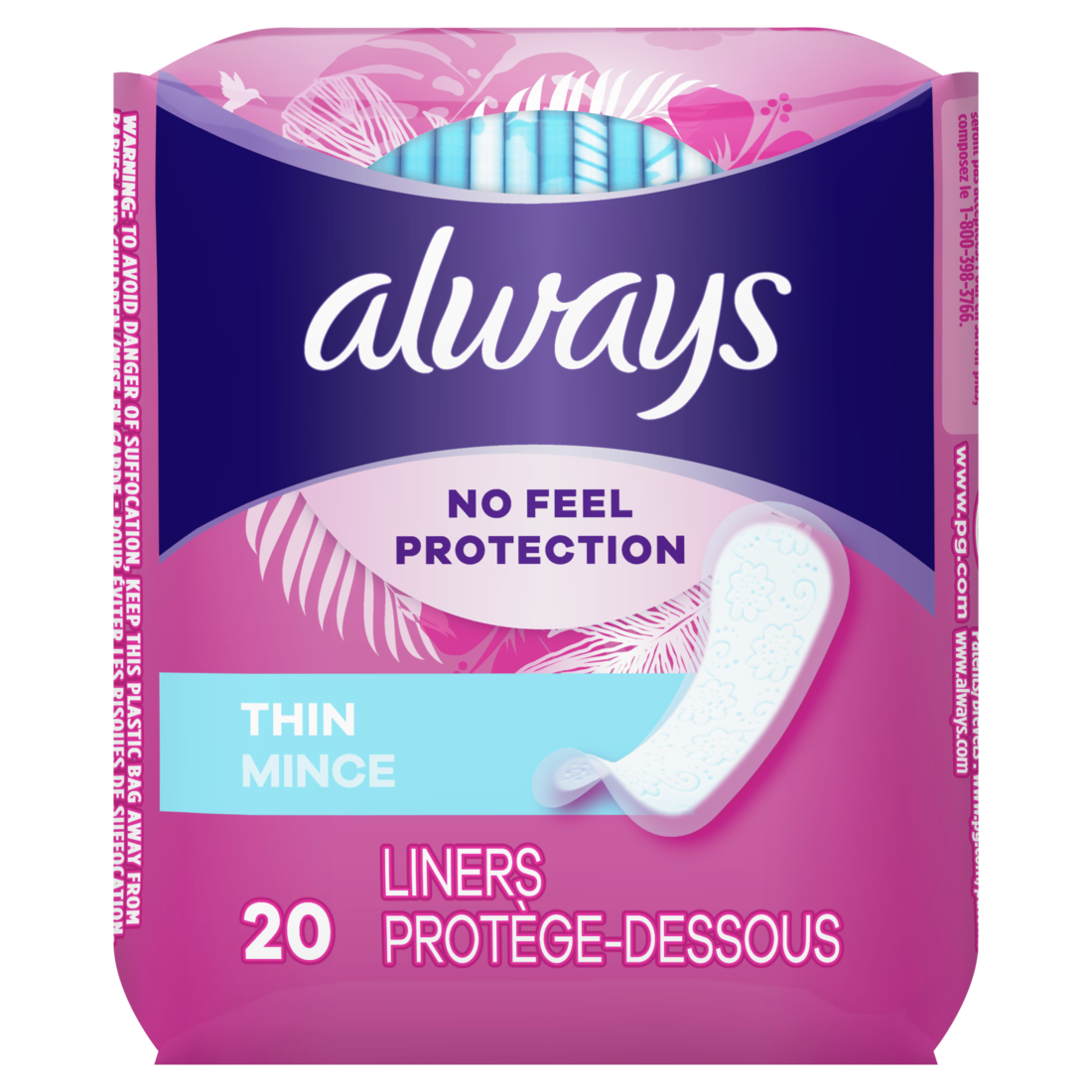 Always Daily No Feel Thin Regular Liners 2PK(20ct)