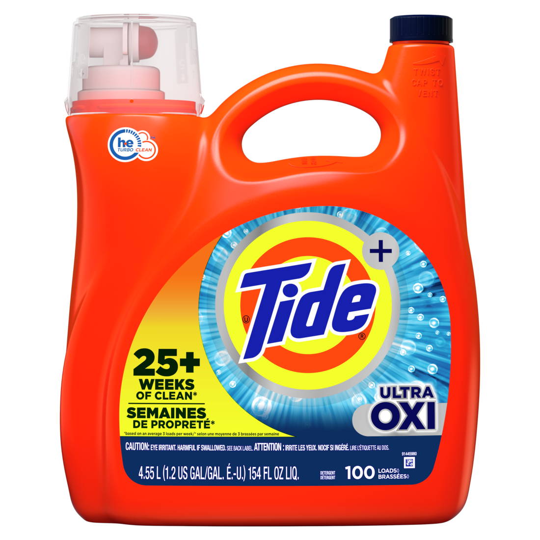 Tide Ultra Oxi Liquid Laundry Detergent 100 Loads (4.55L)