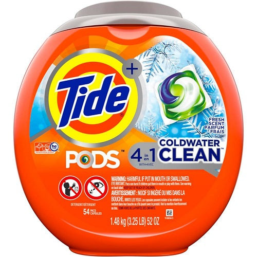 Tide Pods Cold Water 4in1 54 ct (1.53 kg)