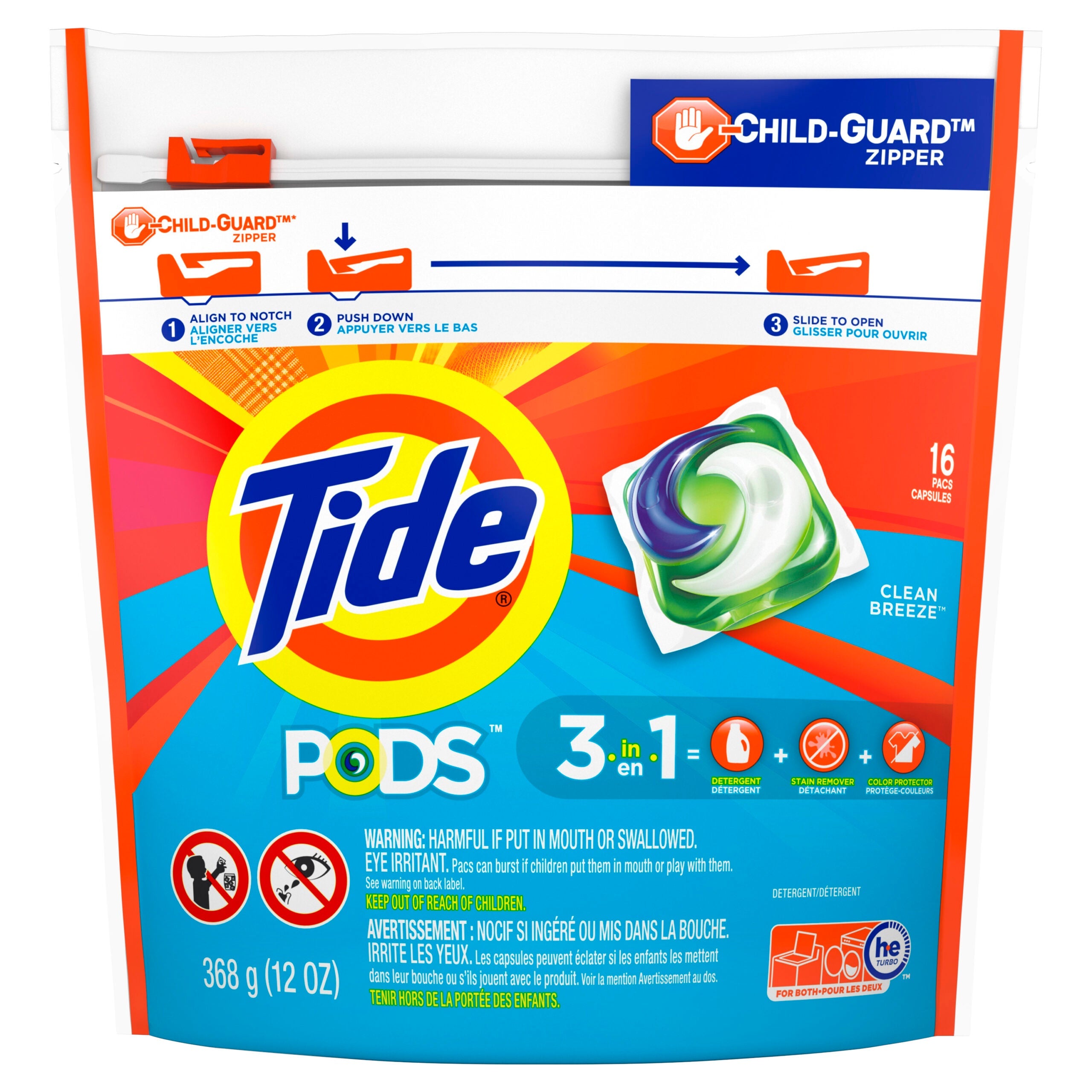 Tide Pods Detergent Clean Breeze 16ct(398g)