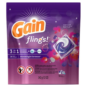 Gain Pods Flings Moonlight Breeze 14 sachets (298 g)