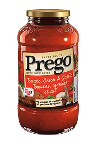 Prego Pasta Sauce Tomato,Onion & Garlic(645ml)