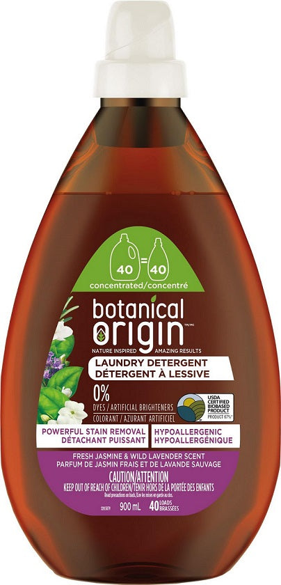 Botanical Origin Laundry Detergent Fresh Jasmine & Lavender (900ml)