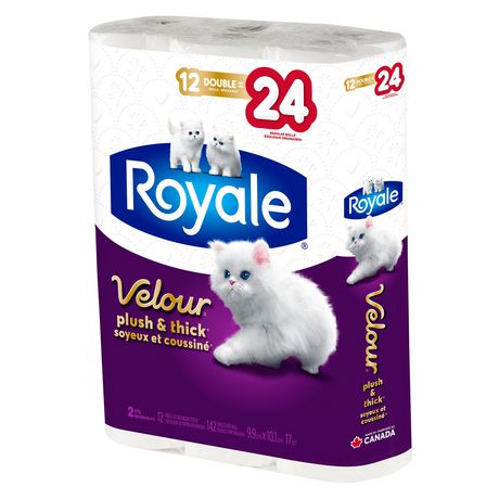 Royale Velour Bathroom Tissue 12DR=24R 2Ply 142S(12R)