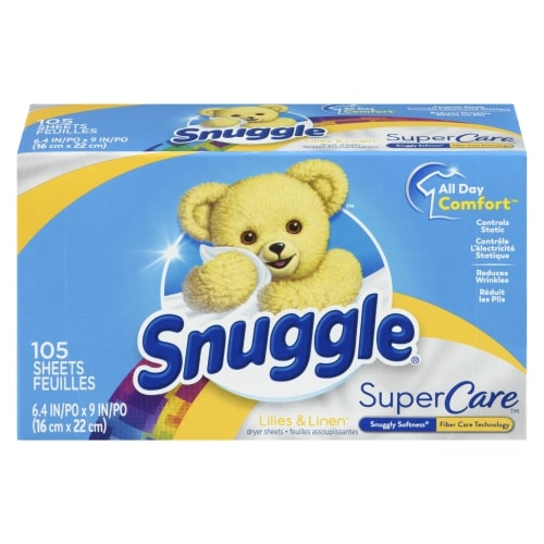 Snuggle SuperCare Lilies & Linen Fabric Softener Dryer Sheets (105 ct)