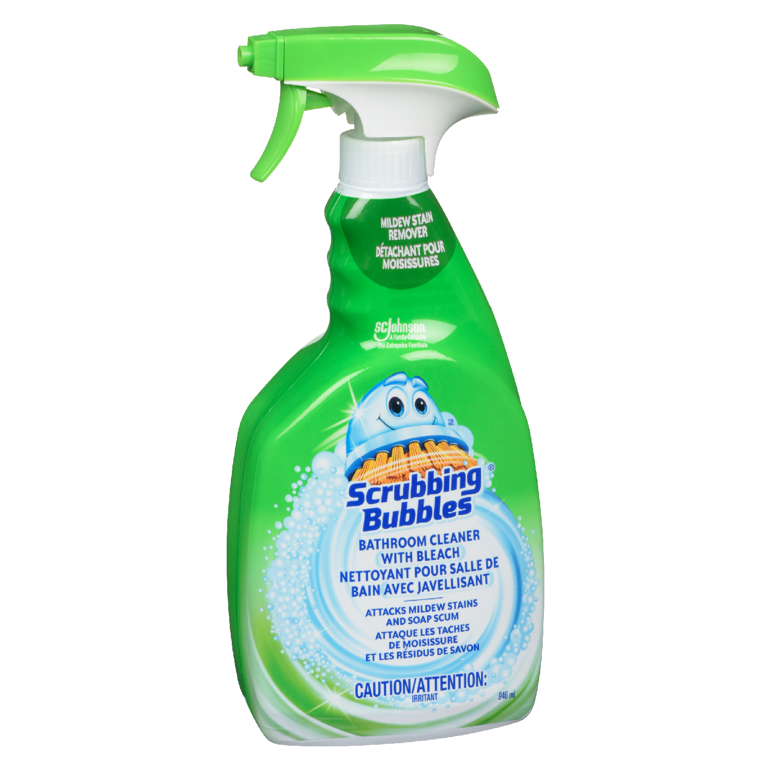 Scrubbing Bubble bathroom Cleaner Mildew Stain Remover With Bleach(946ml)