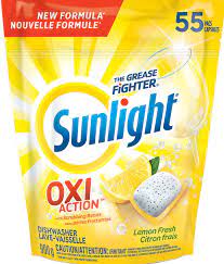 Sunlight Dishwasher Pacs Lemon fresh (55ct)