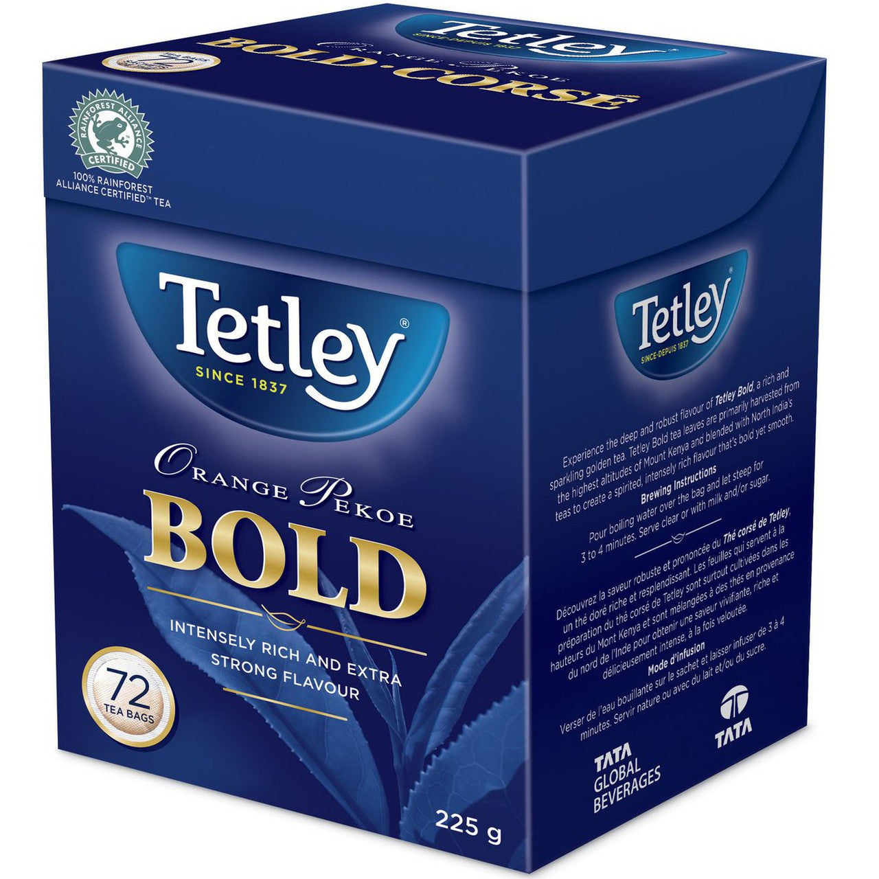 Tetley Bold Orange Pekoe Tea Bags 72's (225g)