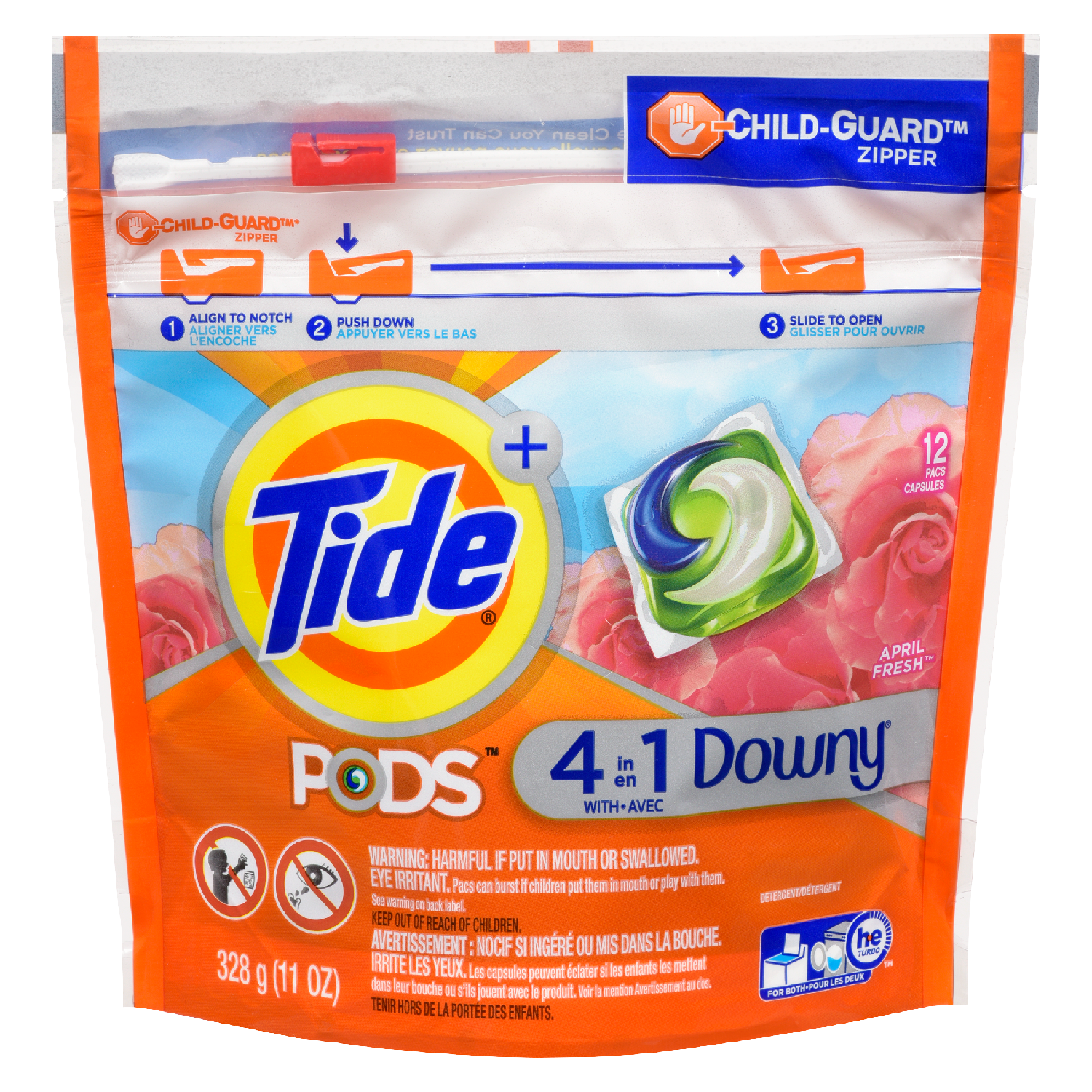 Tide Pods Detergent Downy April Fresh 4in1 12ct (328g)