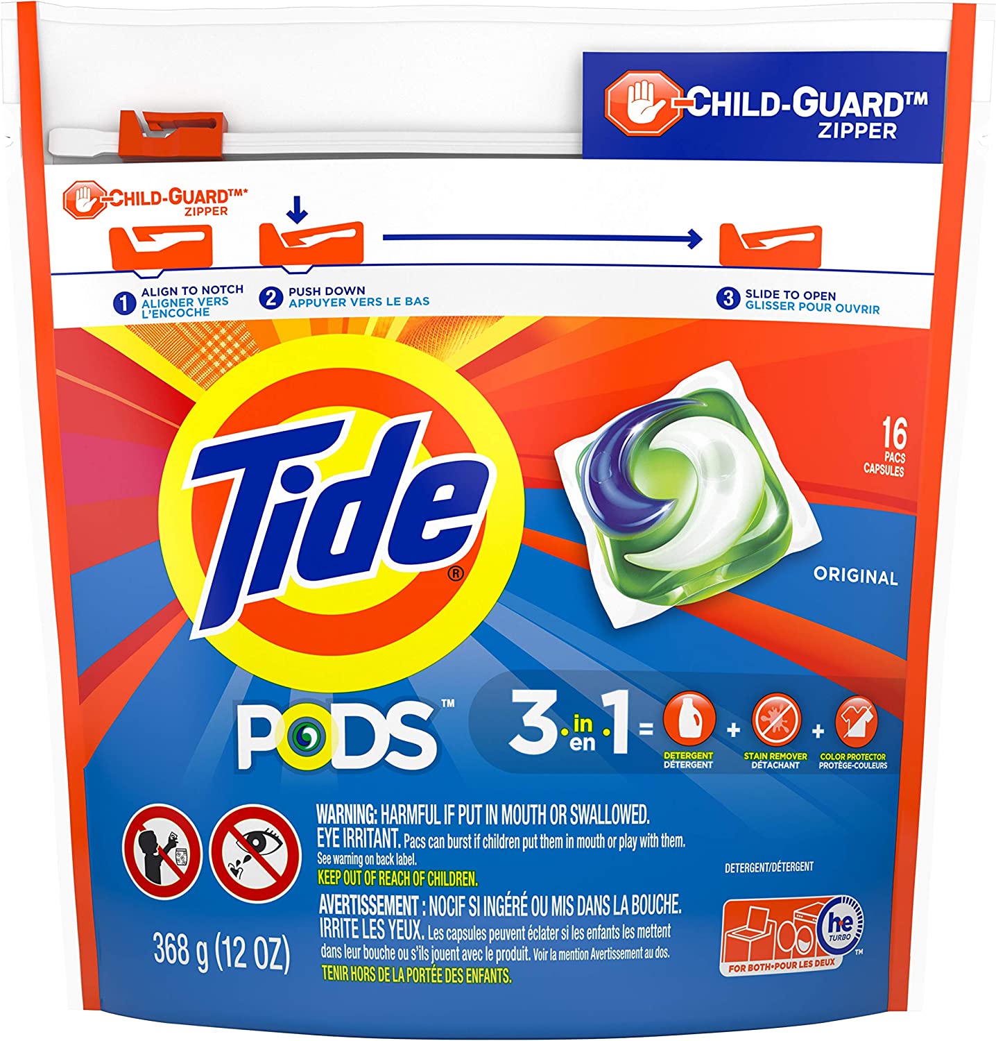 Tide Pods Detergent Original 3in1 16ct (398g)