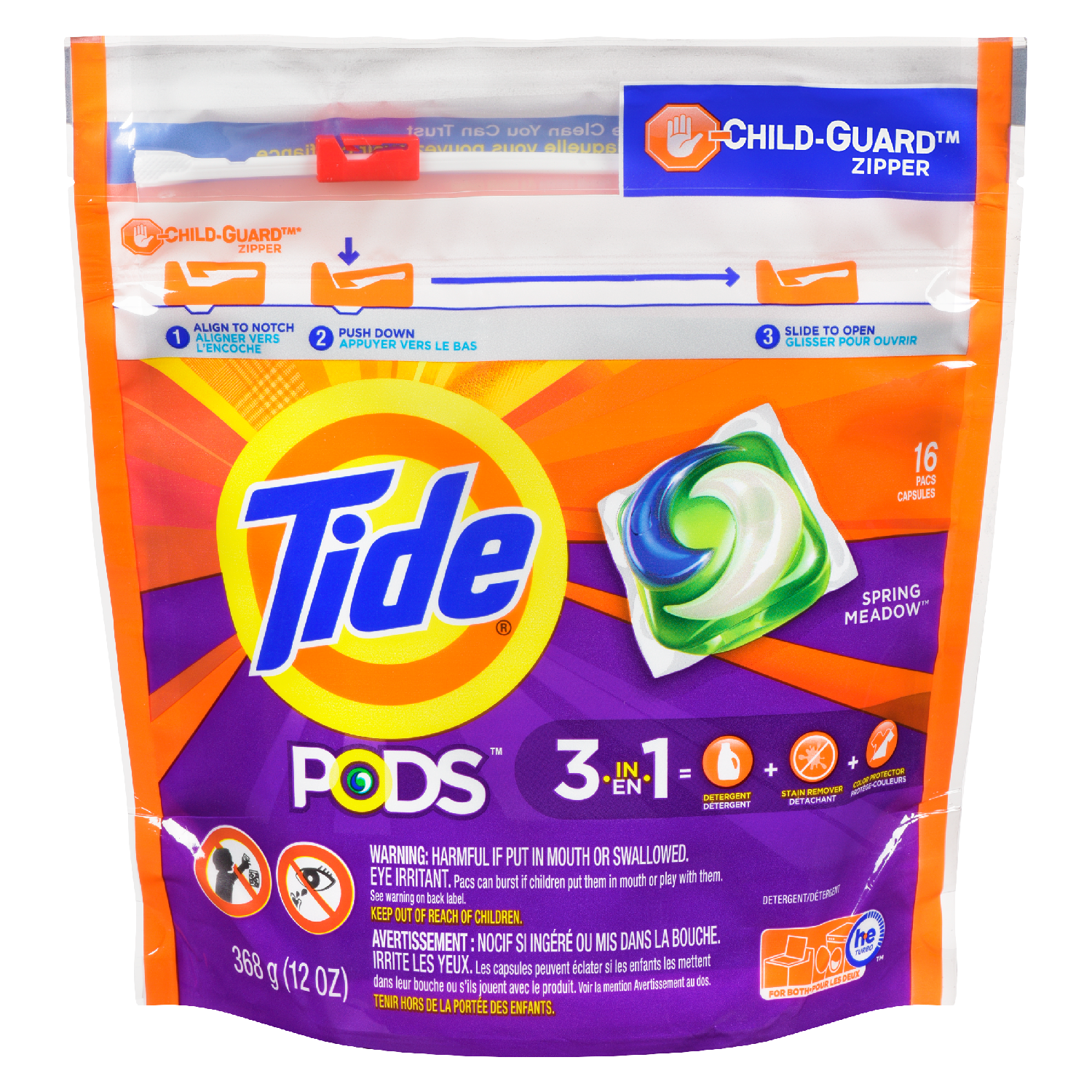 Tide Pods Detergent Spring Meadow 3in1 16ct (398g)