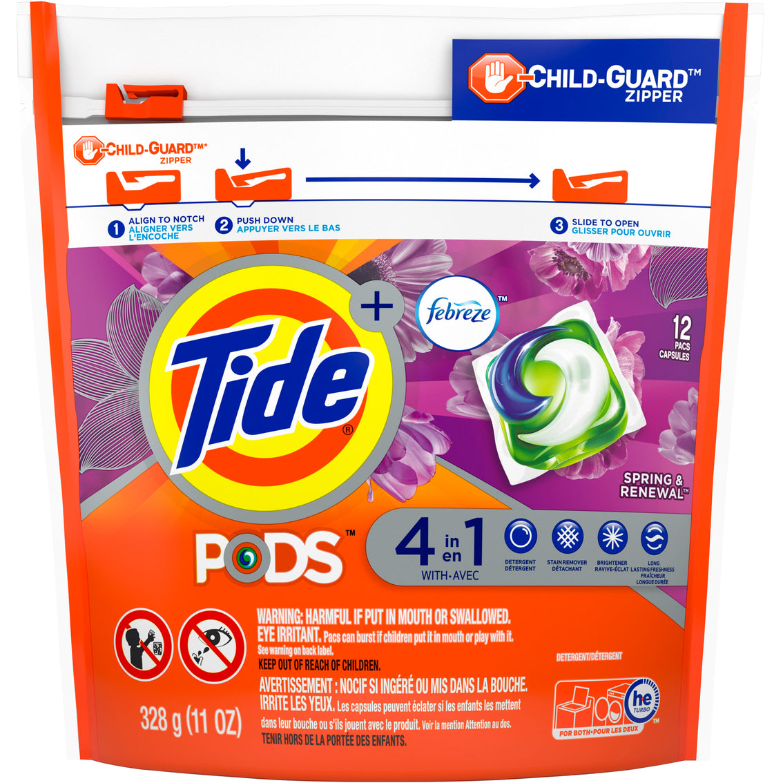 Tide Pods 洗衣粉 +Spring&amp;Renewal 12 支（328 克）