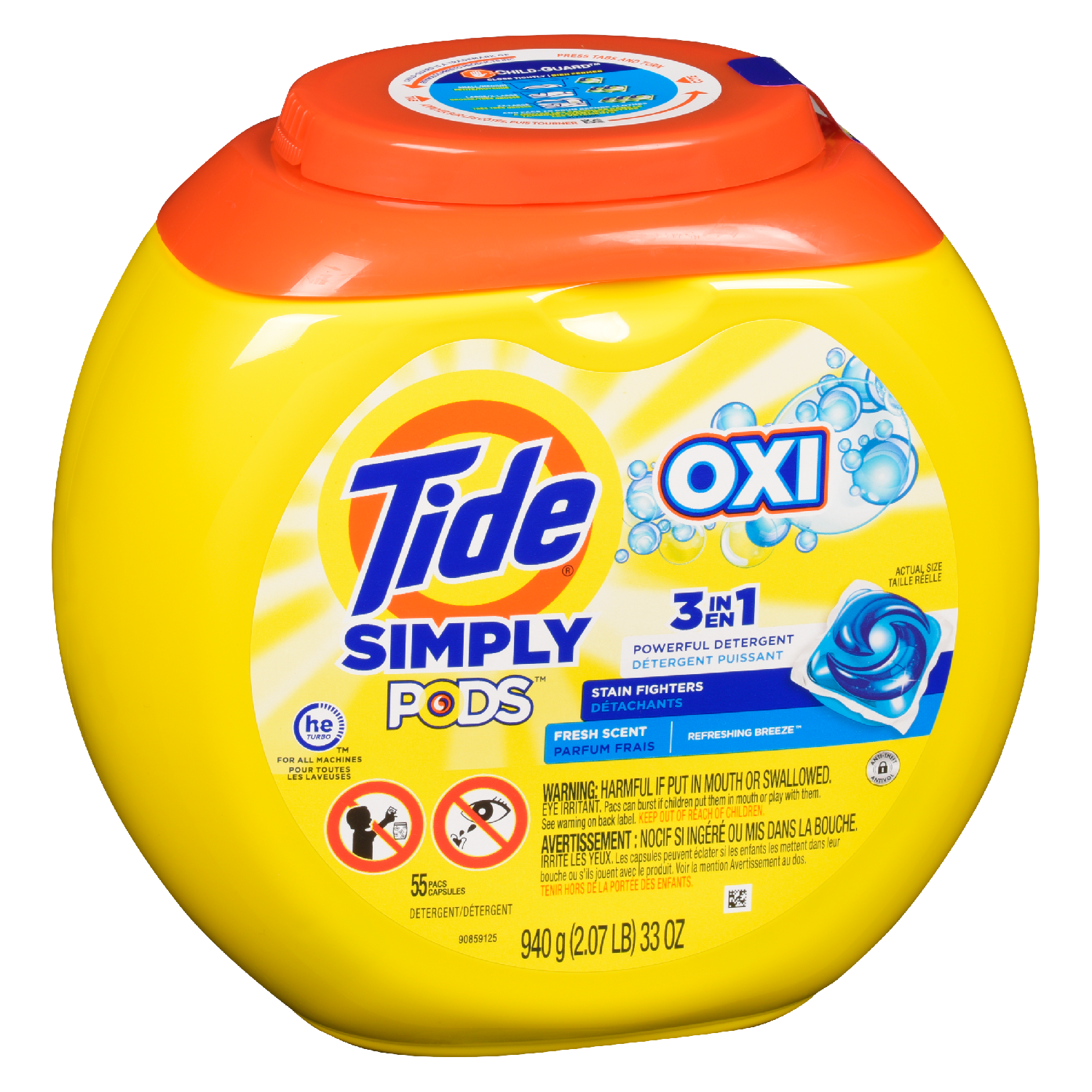 Tide Pods Simply Oxi Refresh Breeze 55ct (943g)