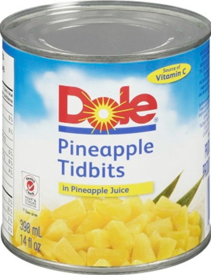 Dole Tidbits Pineapple in Juice (398ml)
