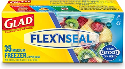Glad Flex'nSeal Freezer Bag Medium (35's)