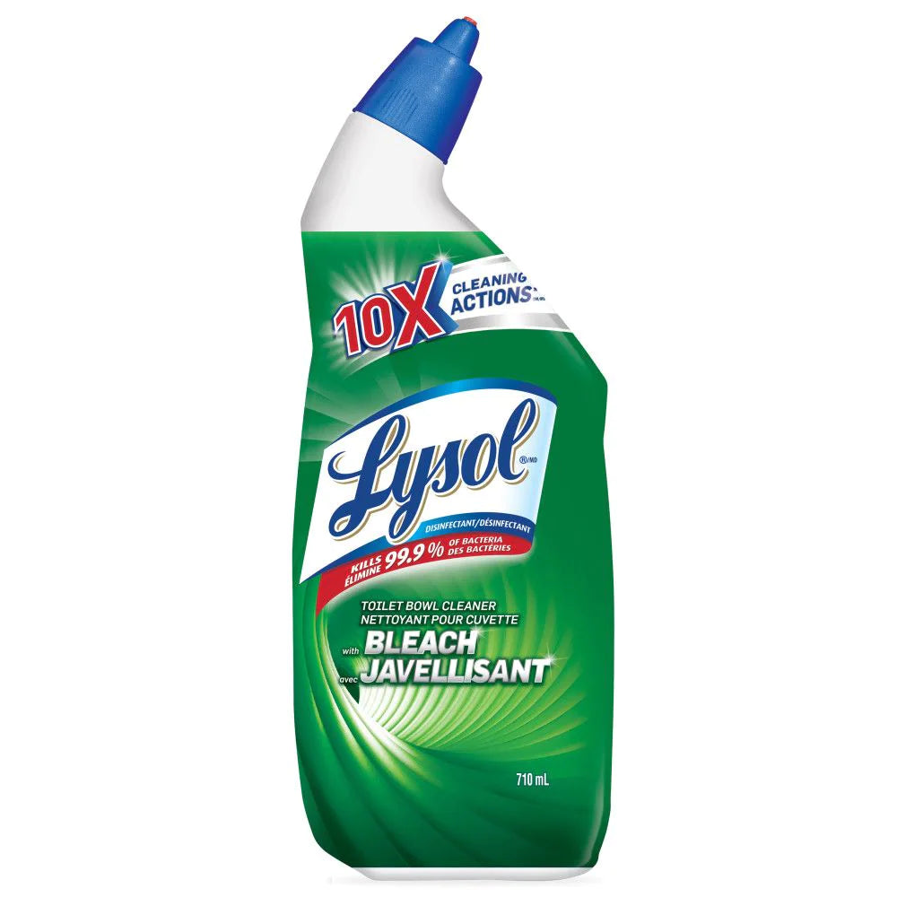 Lysol Toilet Bowl Cleaner 10X Cleaning With Bleach (710ml)