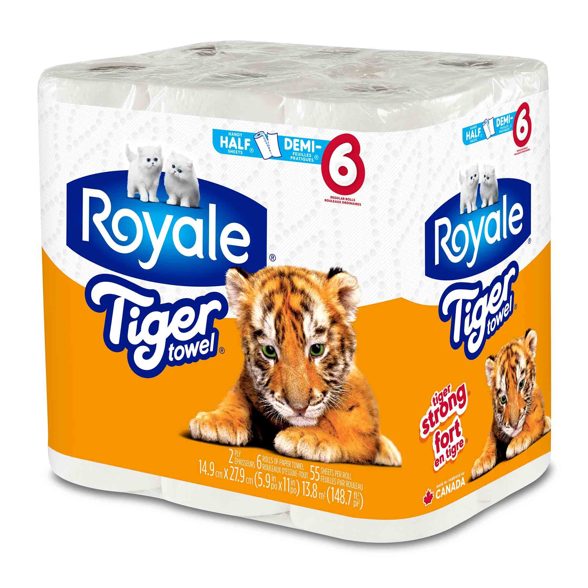 Royale Tiger Paper Towels 6DR=12R FS 72S (6 Rolls)