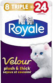 Royale Velour Bathroom Tissue 8TR=24R 2Ply 213S (8R)