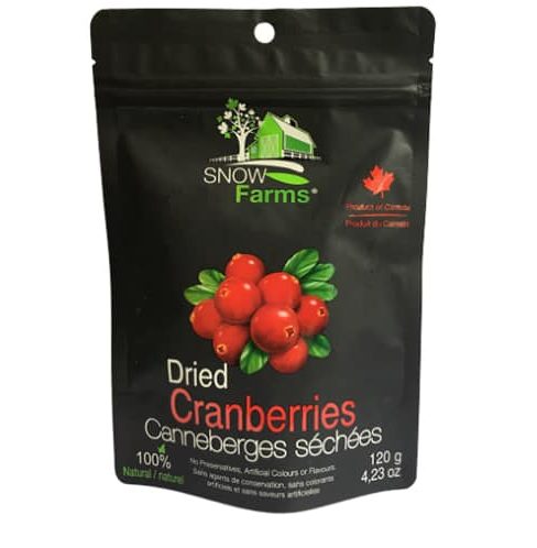 Snow Farms Whole Dried Cranberry 100% Nat(120g)