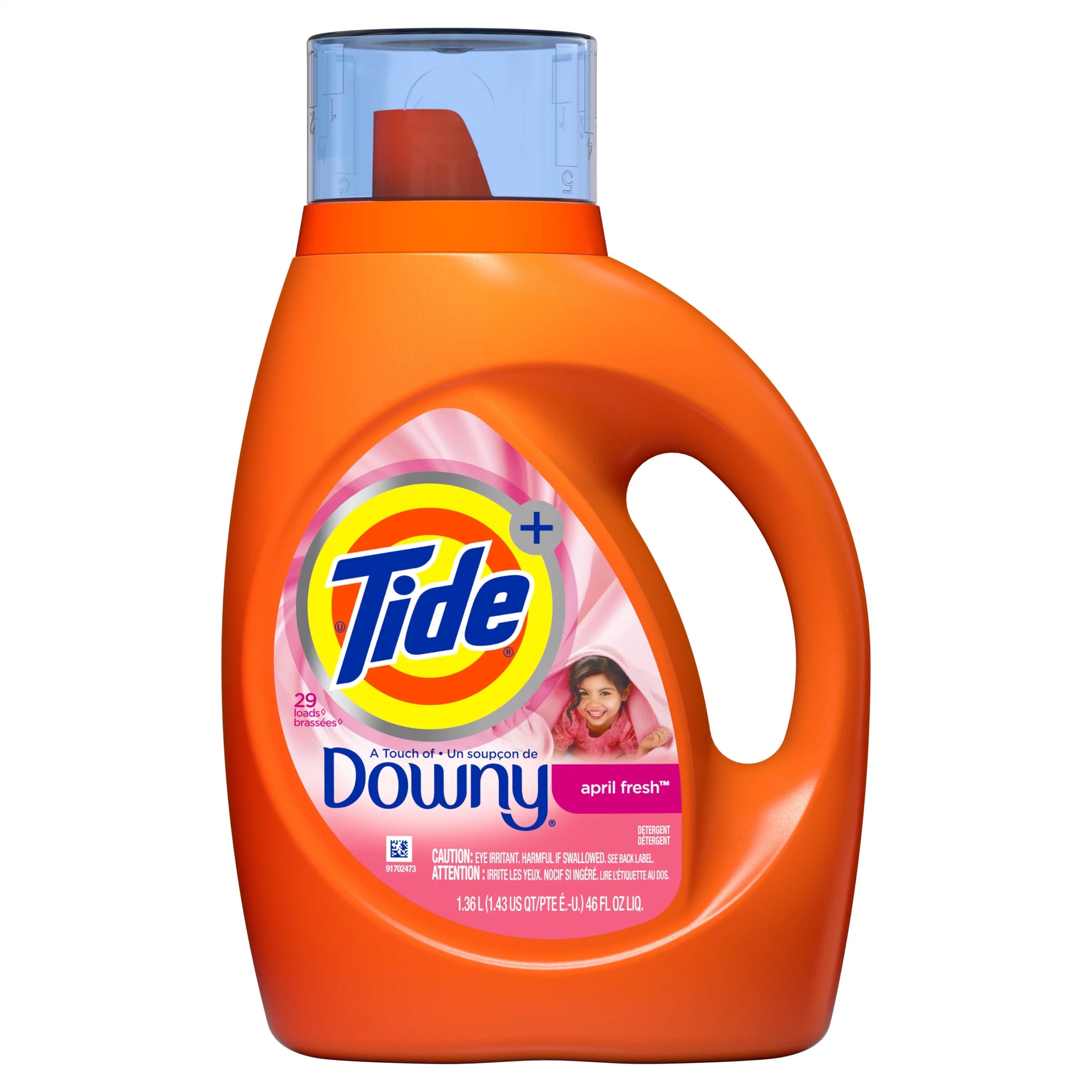 Tide Liquid Laundry Detergent High Efficiency Downy April Fresh 29 Loads (1.36L)