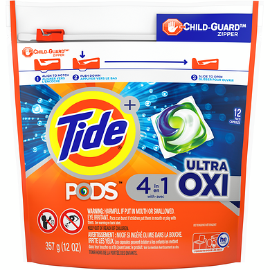 Tide Pods Detergent Ultra Oxi 4in1 12ct (357g)